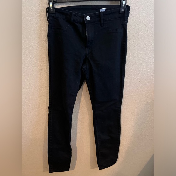 &Denim Skinny Ankle Regular Waist Women's size 28 Black Denim Jeans - Picture 1 of 4